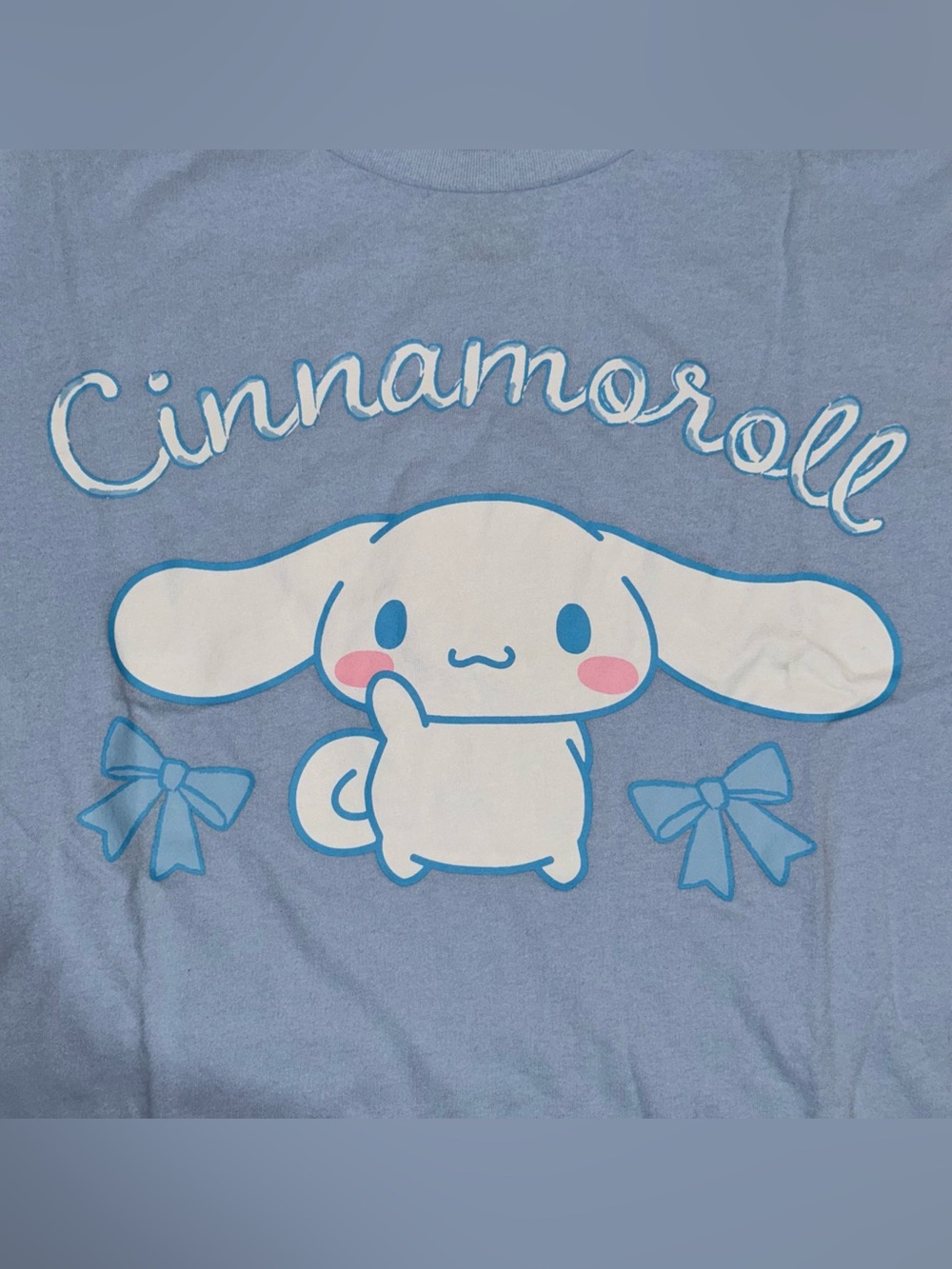 Sanrio Cinnamoroll Men's M Graphic Tee Light Blue NWT Kawaii Relaxed Fit T-Shirt - Picture 3 of 13